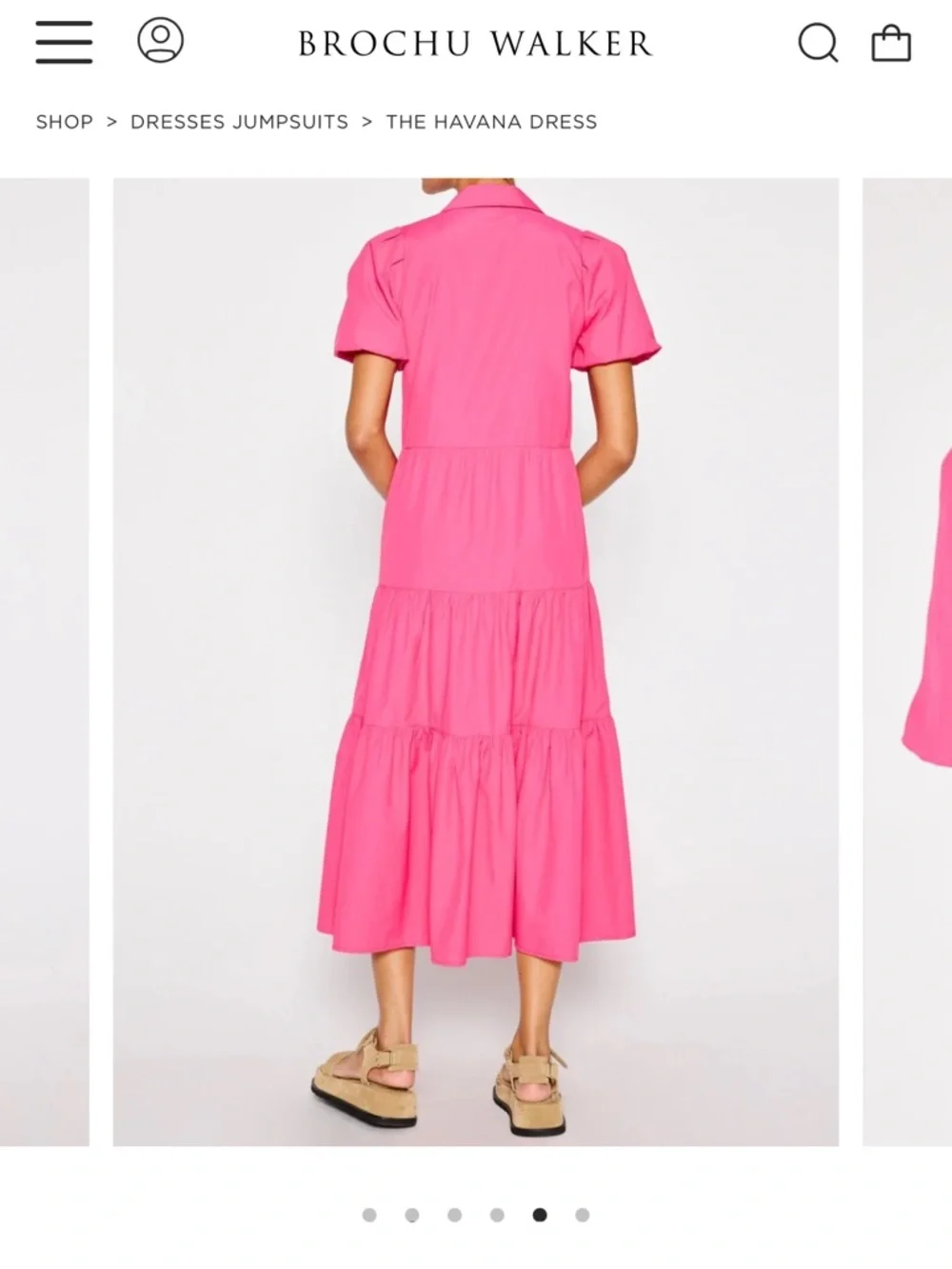 Brochu Walker Hot Pink Tiered Maxi Dress - Picture 5 of 6